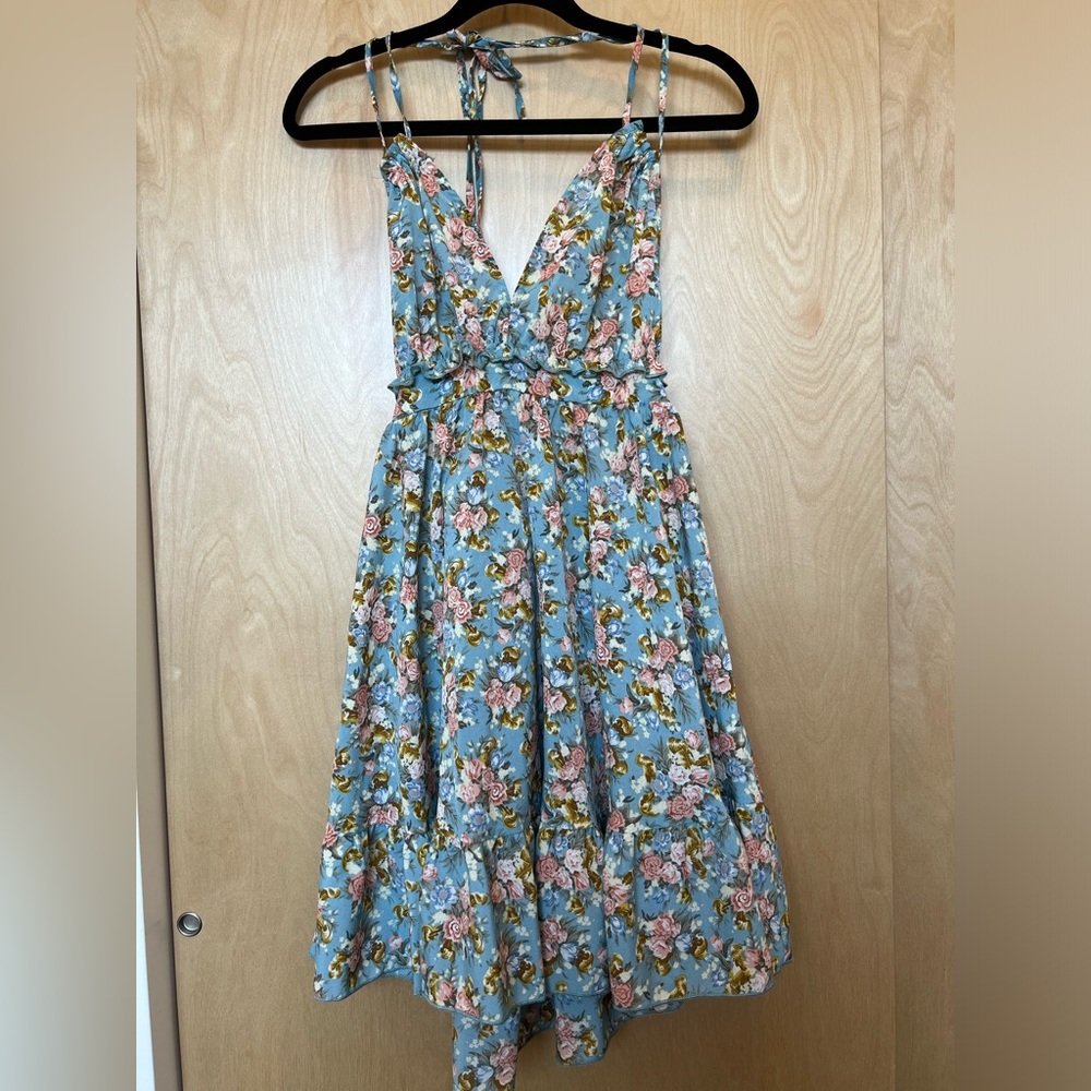 Floral Blue Dress